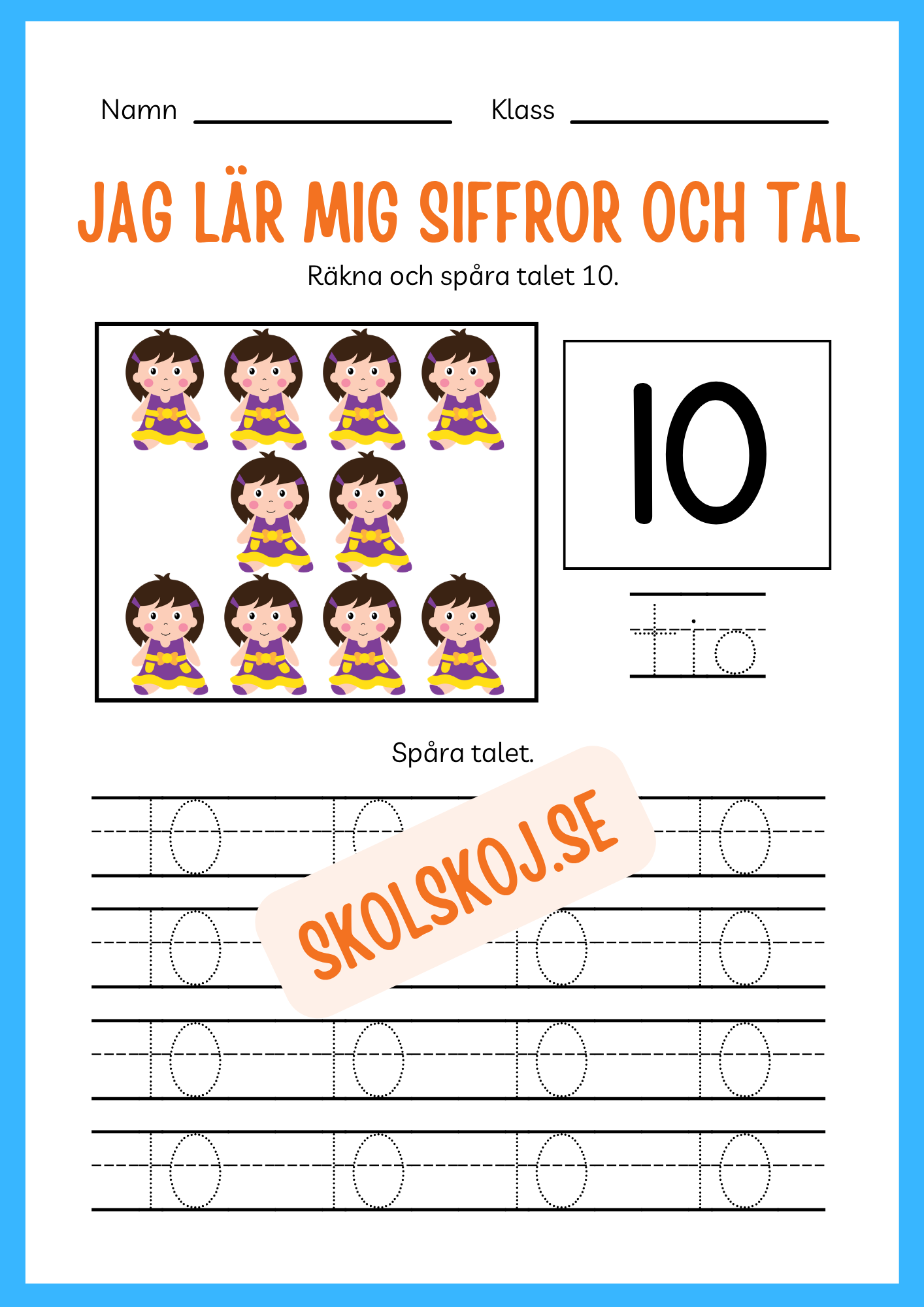 Jag lär mig siffror och tal 1 - 20