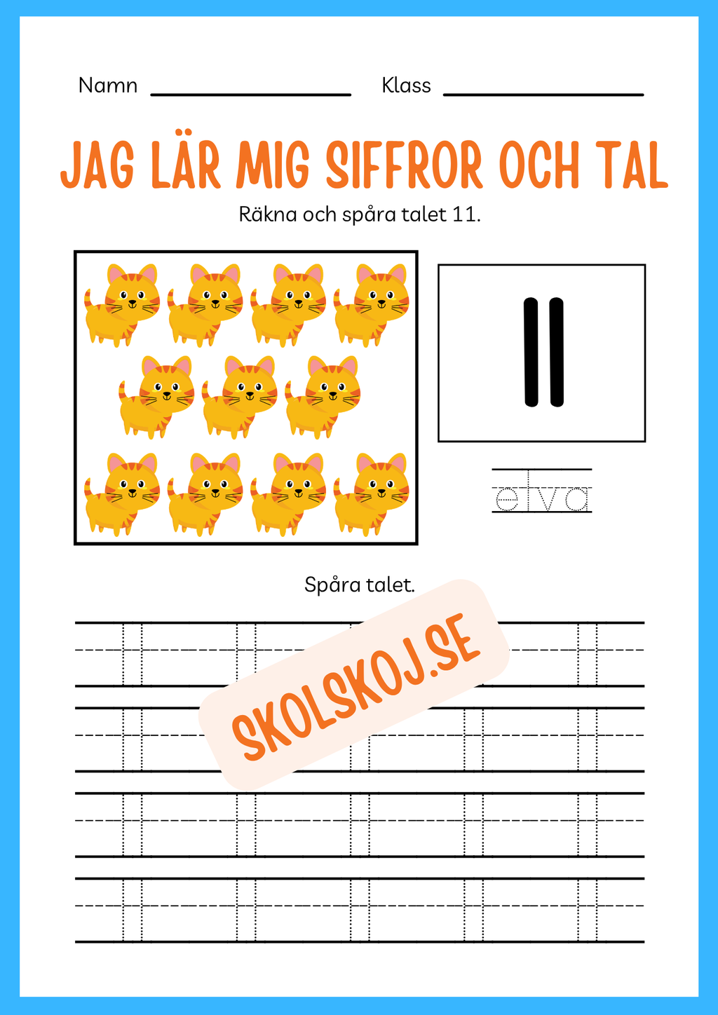 Jag lär mig siffror och tal 1 - 20