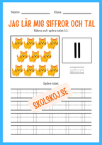 Jag lär mig siffror och tal 1 - 20
