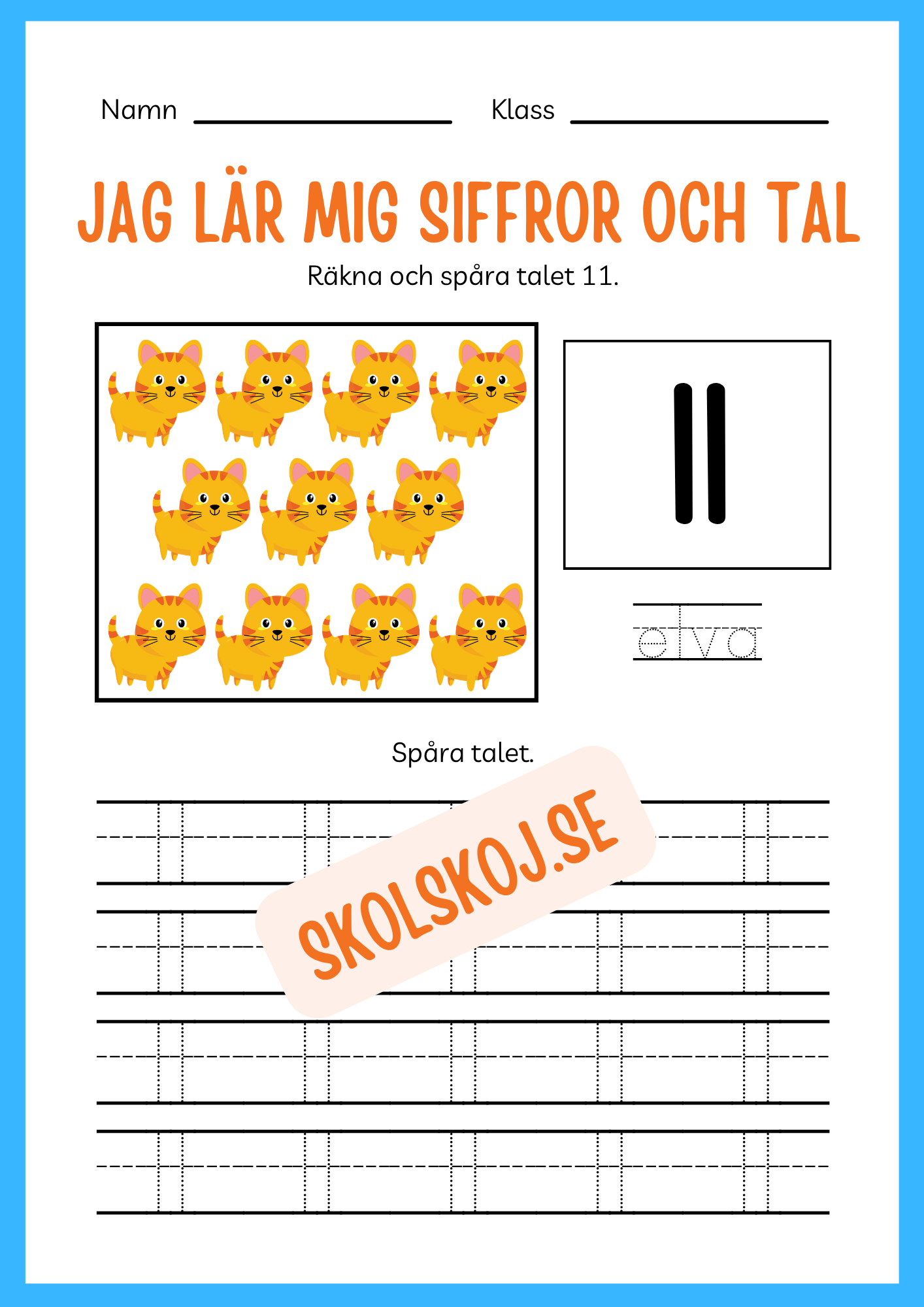 Jag lär mig siffror och tal 1 - 20