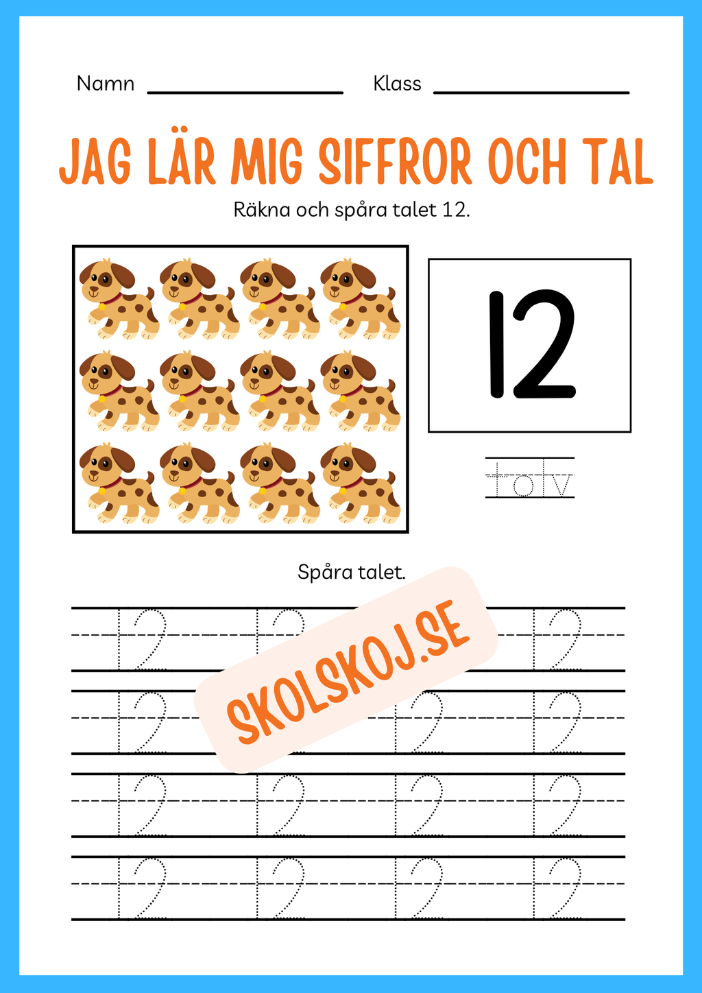Jag lär mig siffror och tal 1 - 20