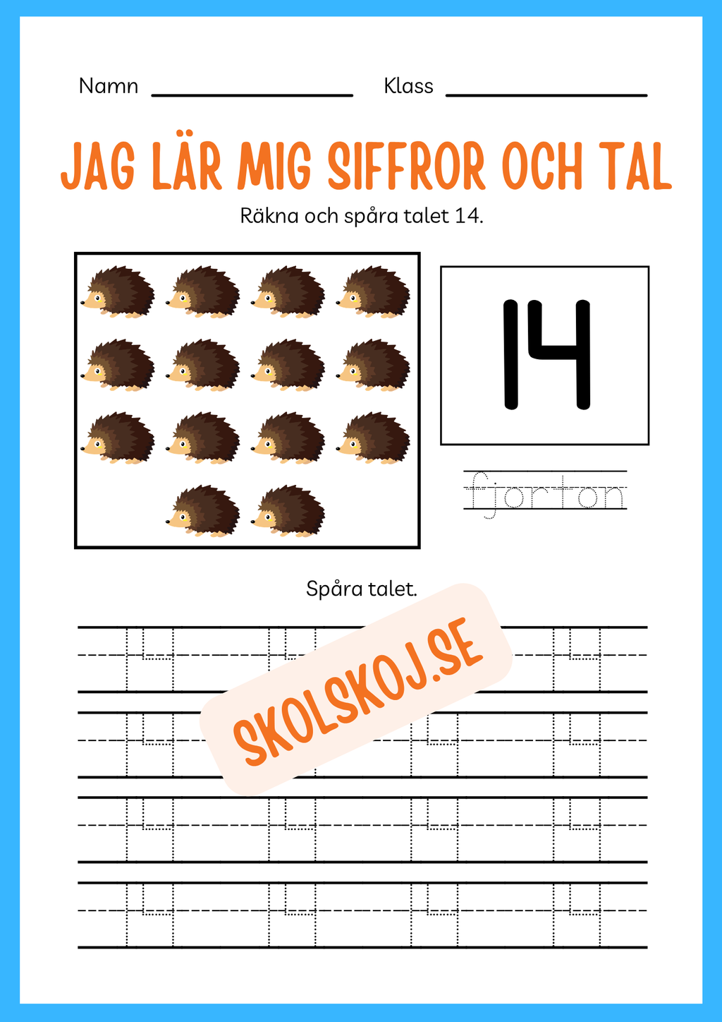Jag lär mig siffror och tal 1 - 20