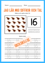 Jag lär mig siffror och tal 1 - 20