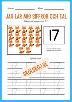 Jag lär mig siffror och tal 1 - 20