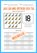 Jag lär mig siffror och tal 1 - 20