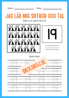 Jag lär mig siffror och tal 1 - 20
