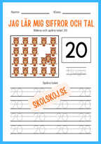 Jag lär mig siffror och tal 1 - 20