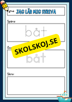 Jag lär mig skriva - Häfte - Spåra och skriv (40 sidor)