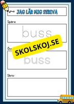 Jag lär mig skriva - Häfte - Spåra och skriv (40 sidor)
