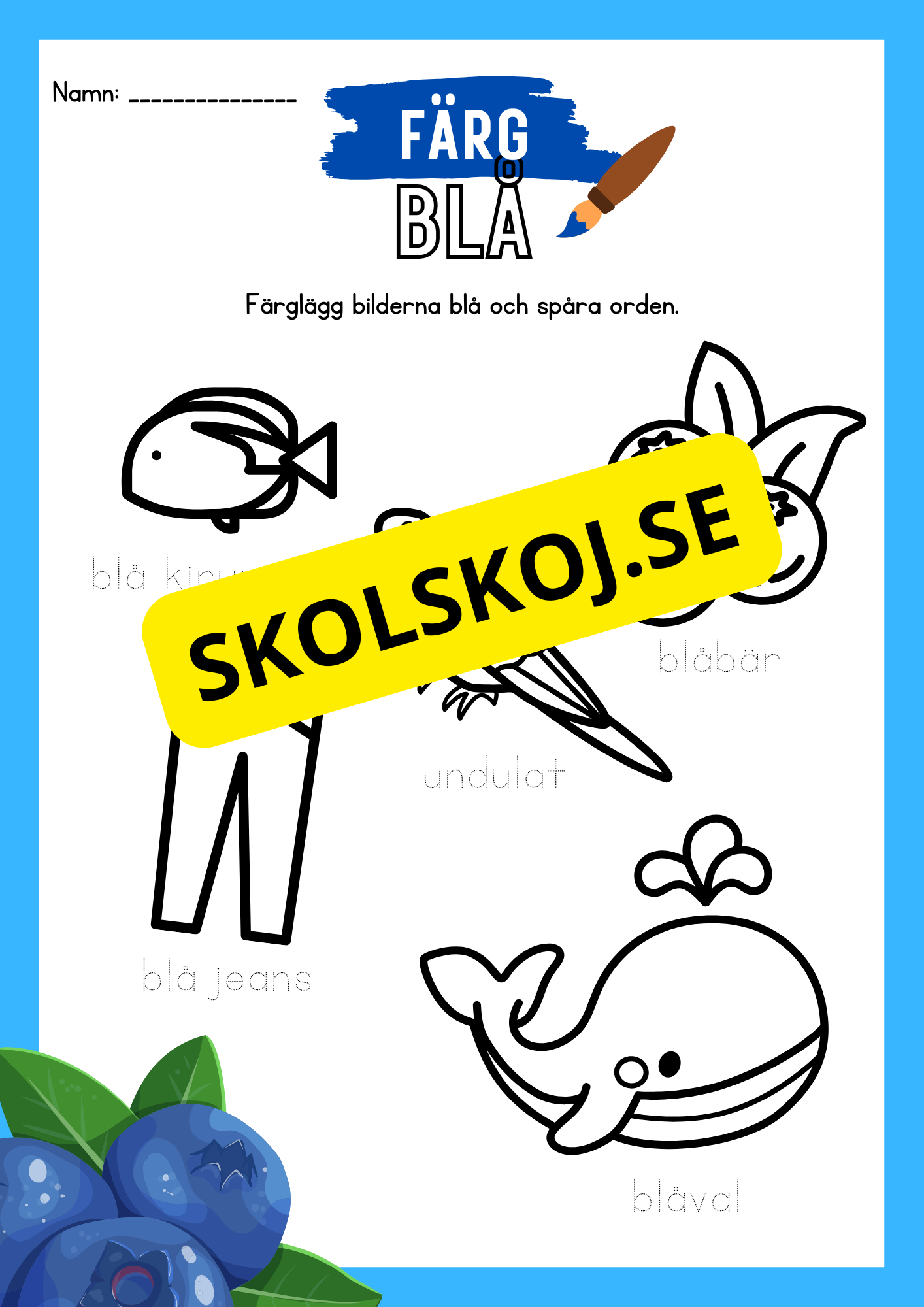 Jag lär mig skriva - Jag lär mig färgerna