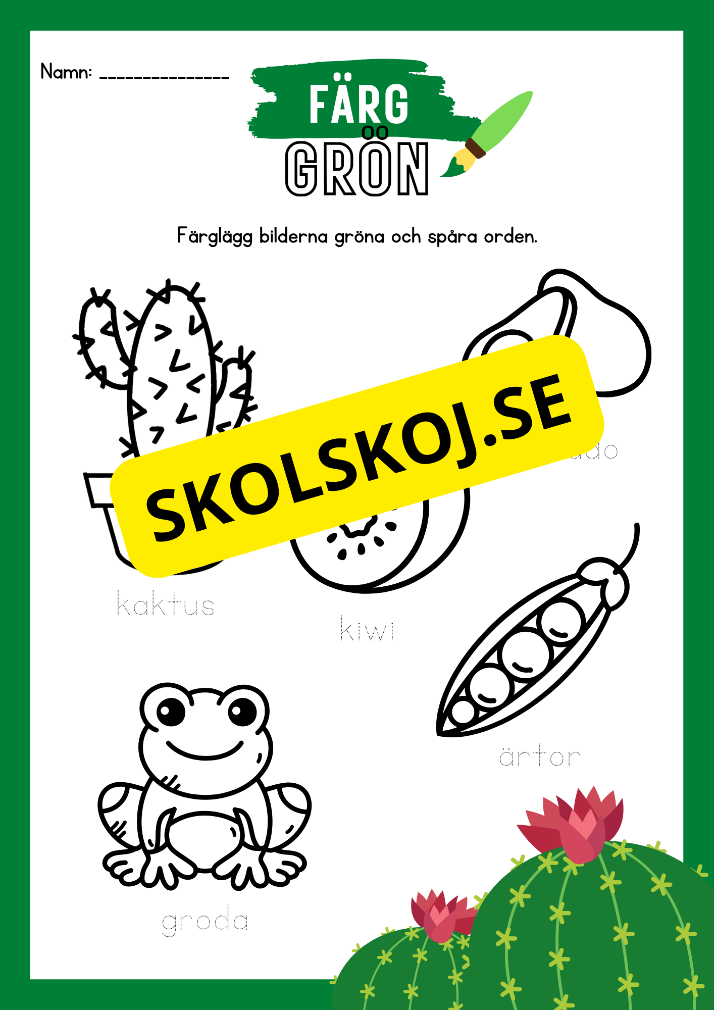 Jag lär mig skriva - Jag lär mig färgerna