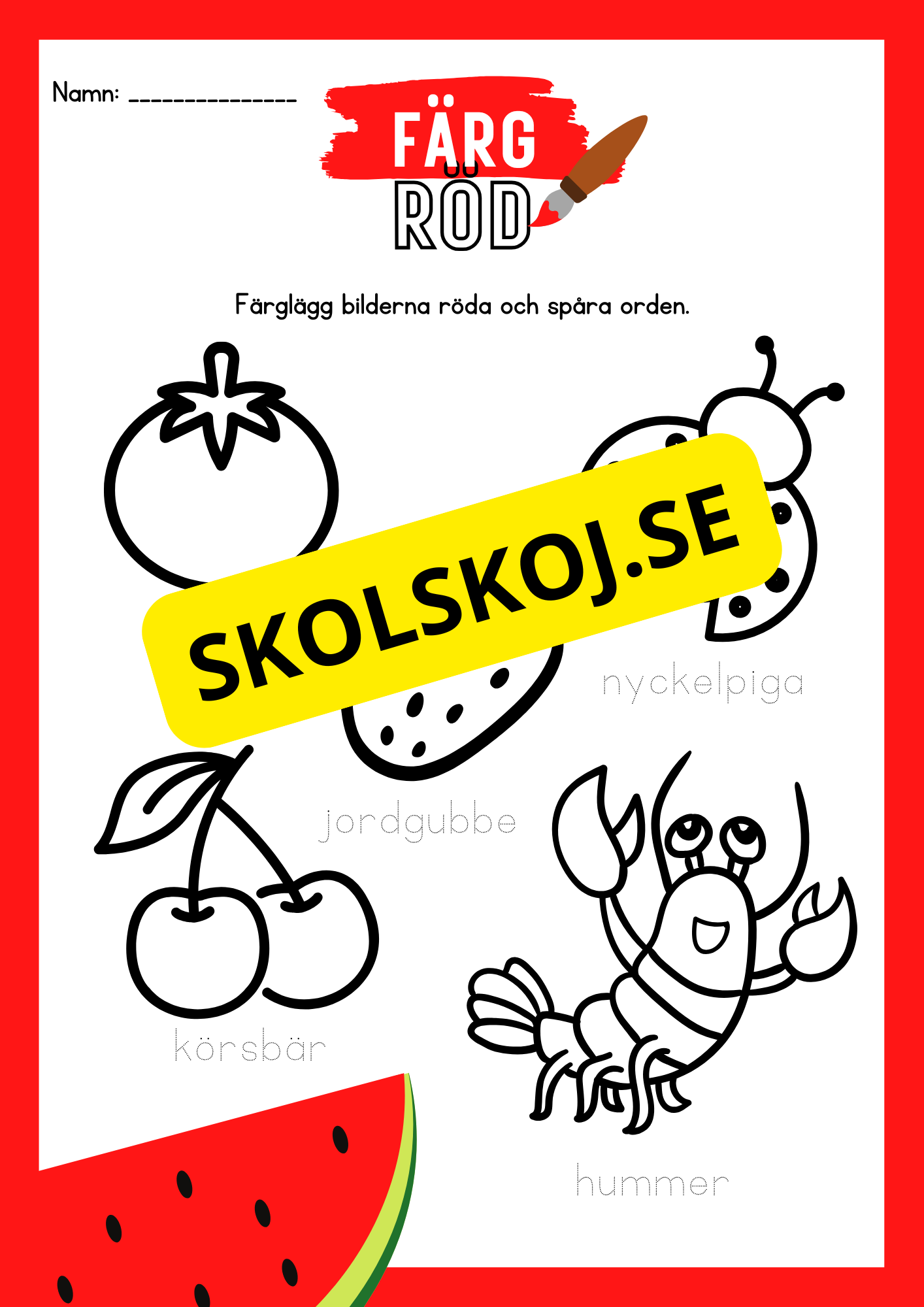 Jag lär mig skriva - Jag lär mig färgerna