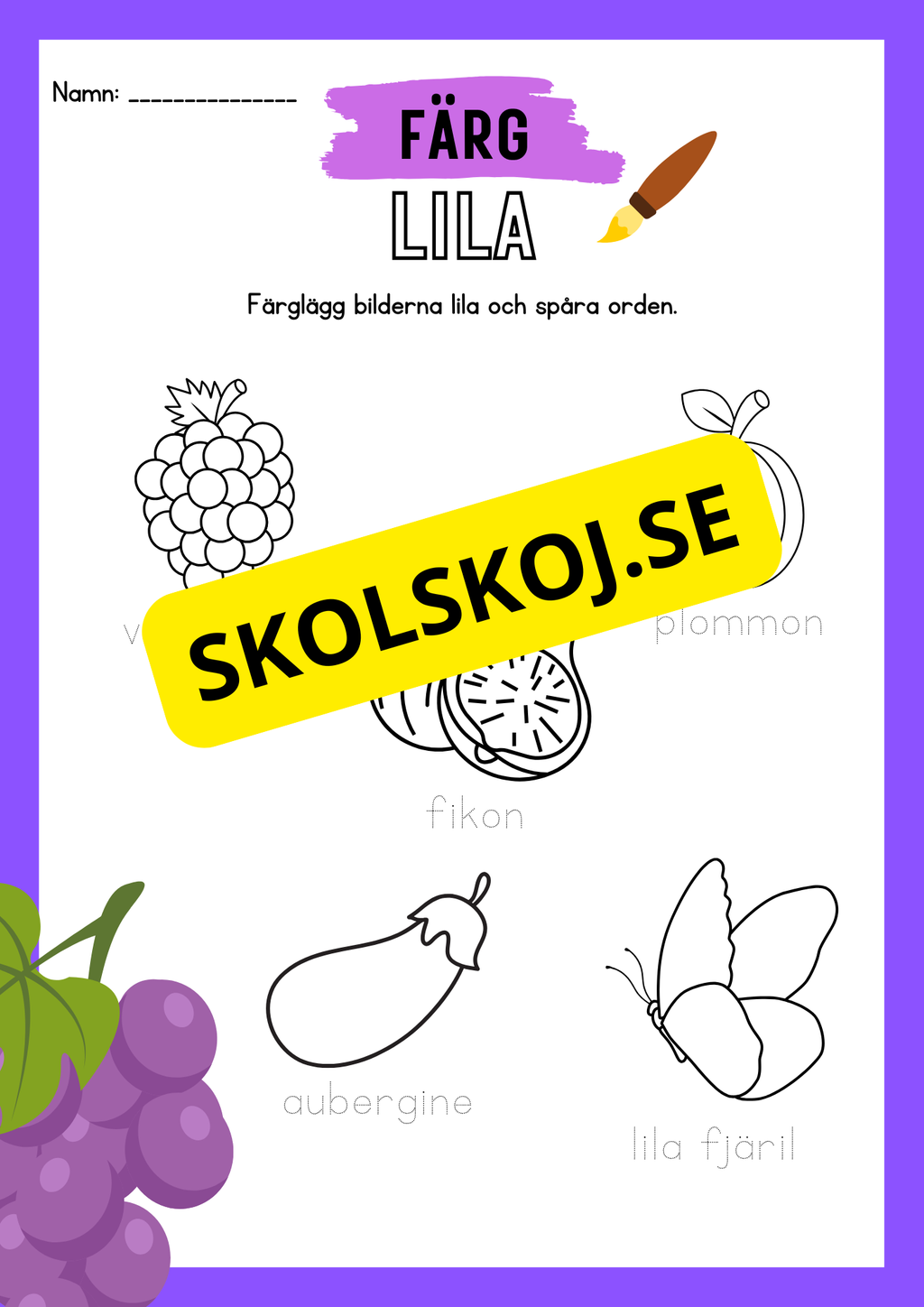 Jag lär mig skriva - Jag lär mig färgerna