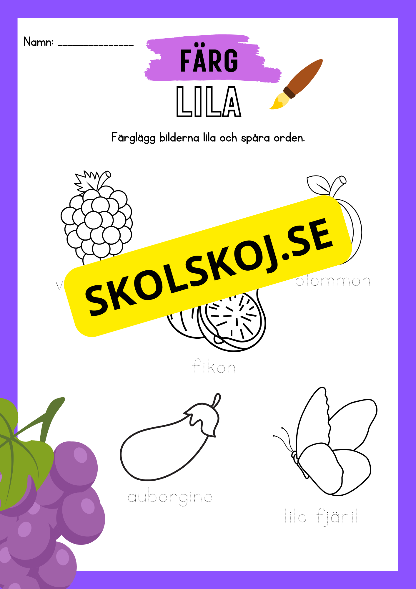 Jag lär mig skriva - Jag lär mig färgerna