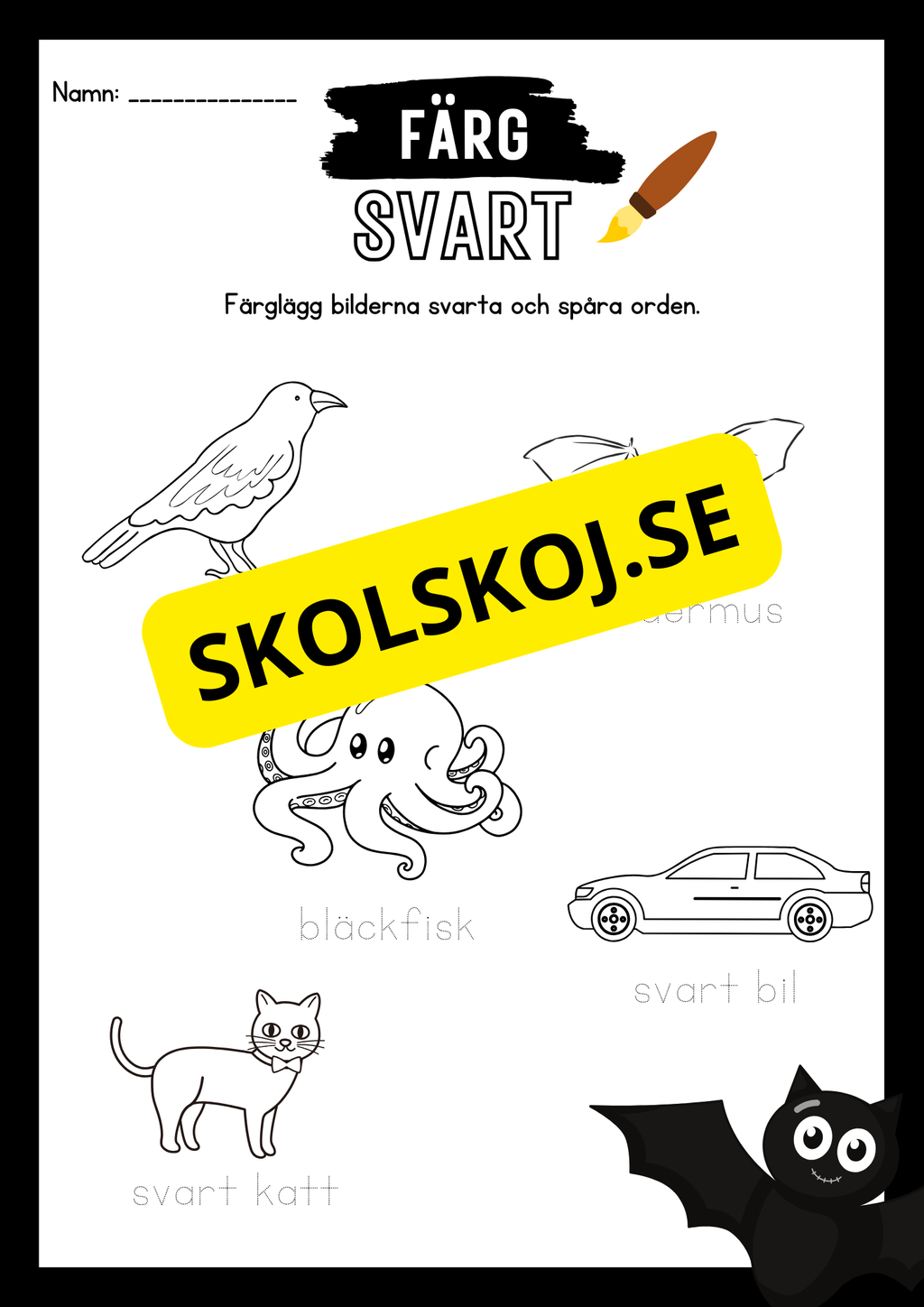 Jag lär mig skriva - Jag lär mig färgerna