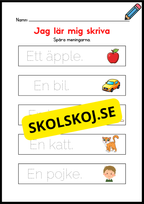 Jag lär mig skriva - Spåra meningar