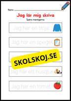 Jag lär mig skriva - Spåra meningar