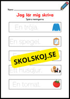 Jag lär mig skriva - Spåra meningar