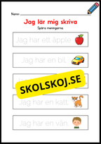 Jag lär mig skriva - Spåra meningar