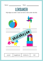 Jag lär mig skriva - Tema leksaker (24 sidor)