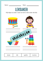 Jag lär mig skriva - Tema leksaker (24 sidor)