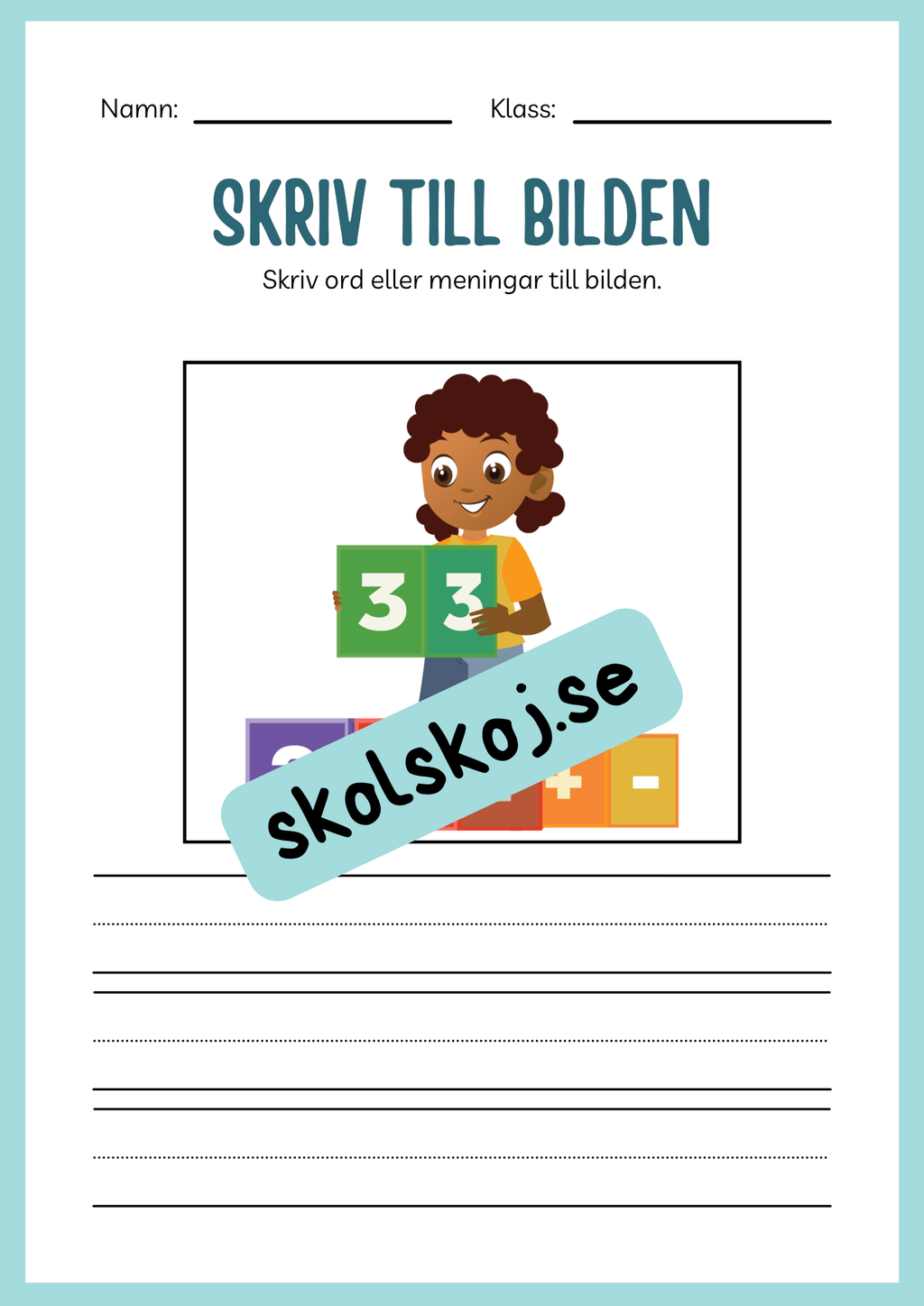 Jag lär mig skriva - Tema leksaker (24 sidor)