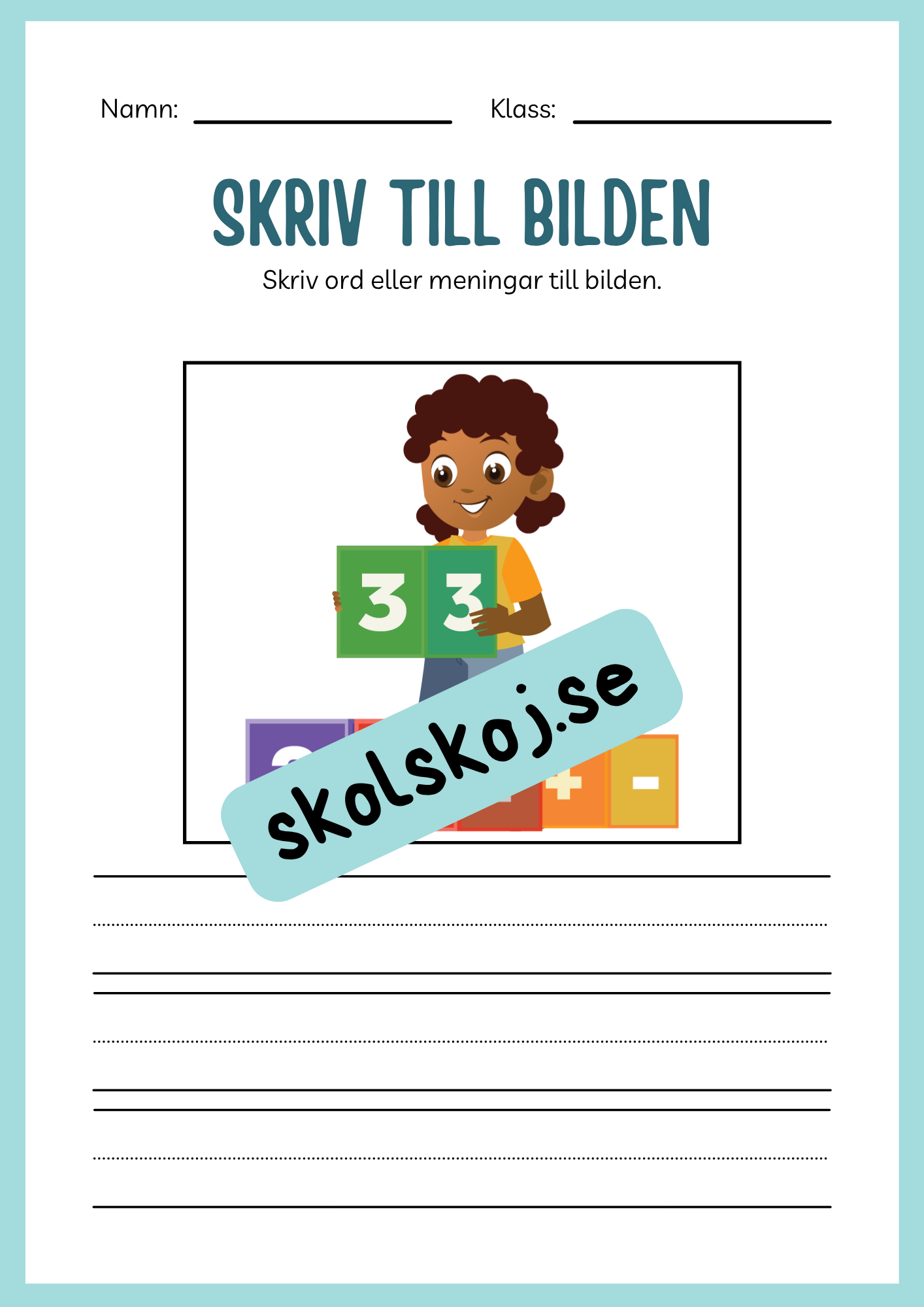 Jag lär mig skriva - Tema leksaker (24 sidor)