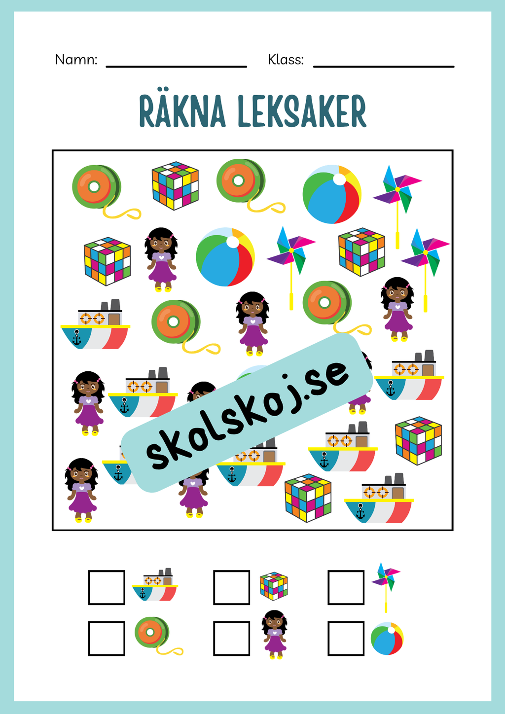 Jag lär mig skriva - Tema leksaker (24 sidor)