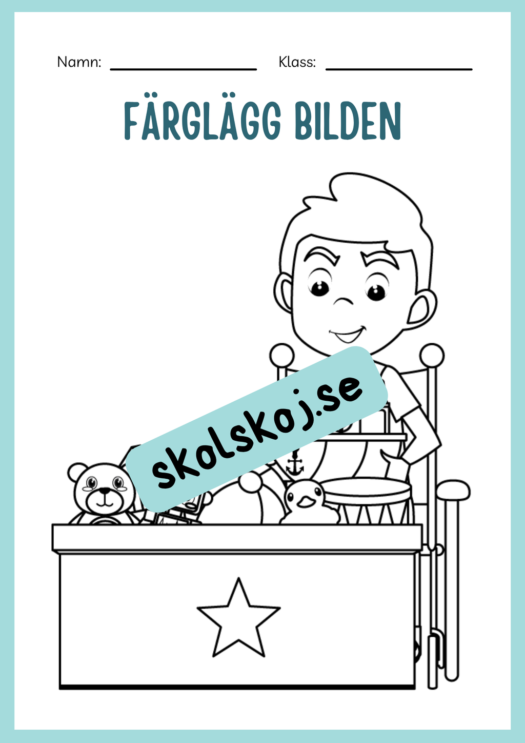 Jag lär mig skriva - Tema leksaker (24 sidor)