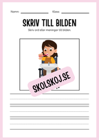 Jag lär mig skriva - Tema personlig hygien (24 sidor)