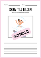 Jag lär mig skriva - Tema personlig hygien (24 sidor)