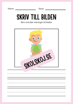 Jag lär mig skriva - Tema personlig hygien (24 sidor)