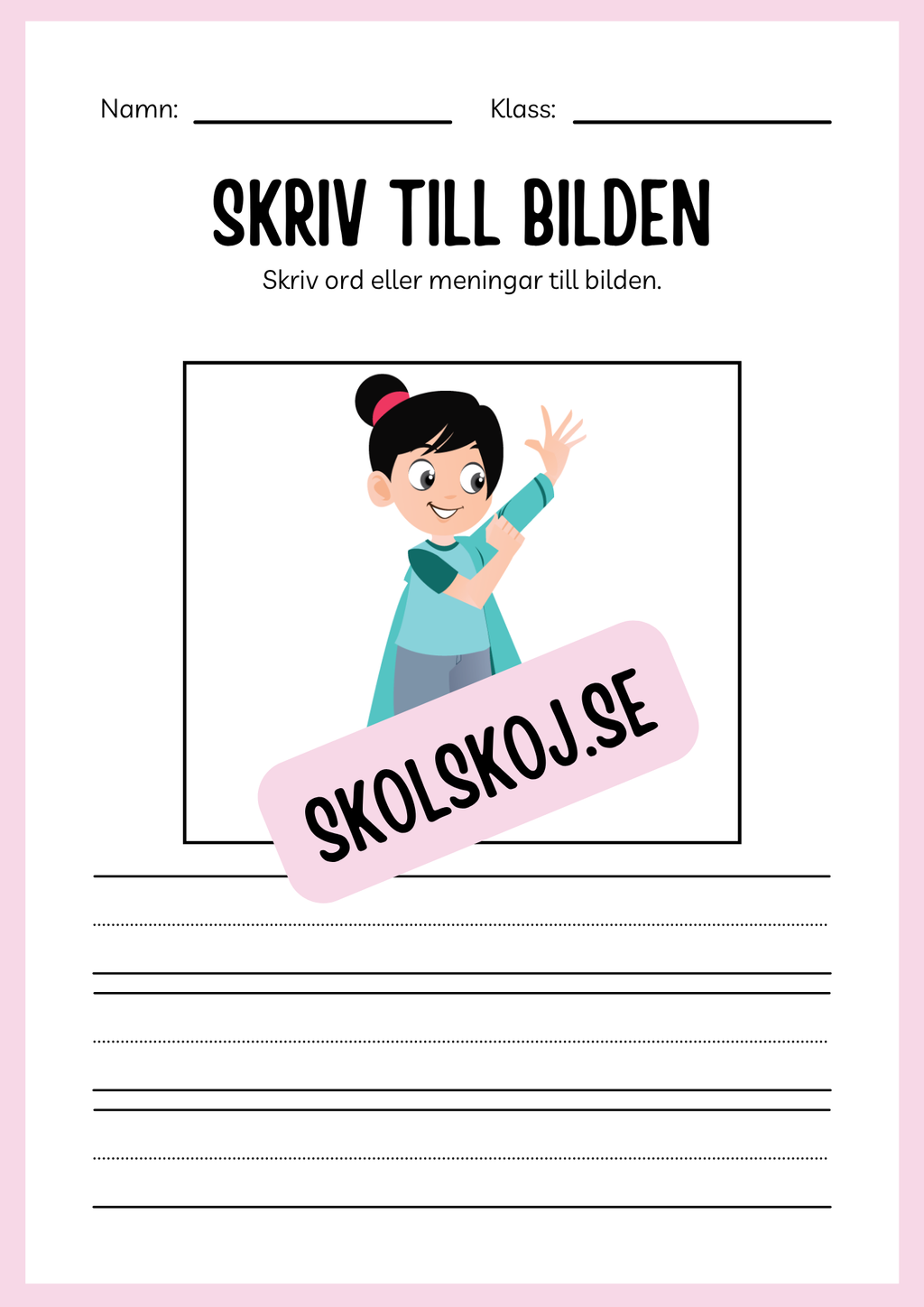 Jag lär mig skriva - Tema personlig hygien (24 sidor)