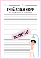 Jag lär mig skriva - Tema personlig hygien (24 sidor)