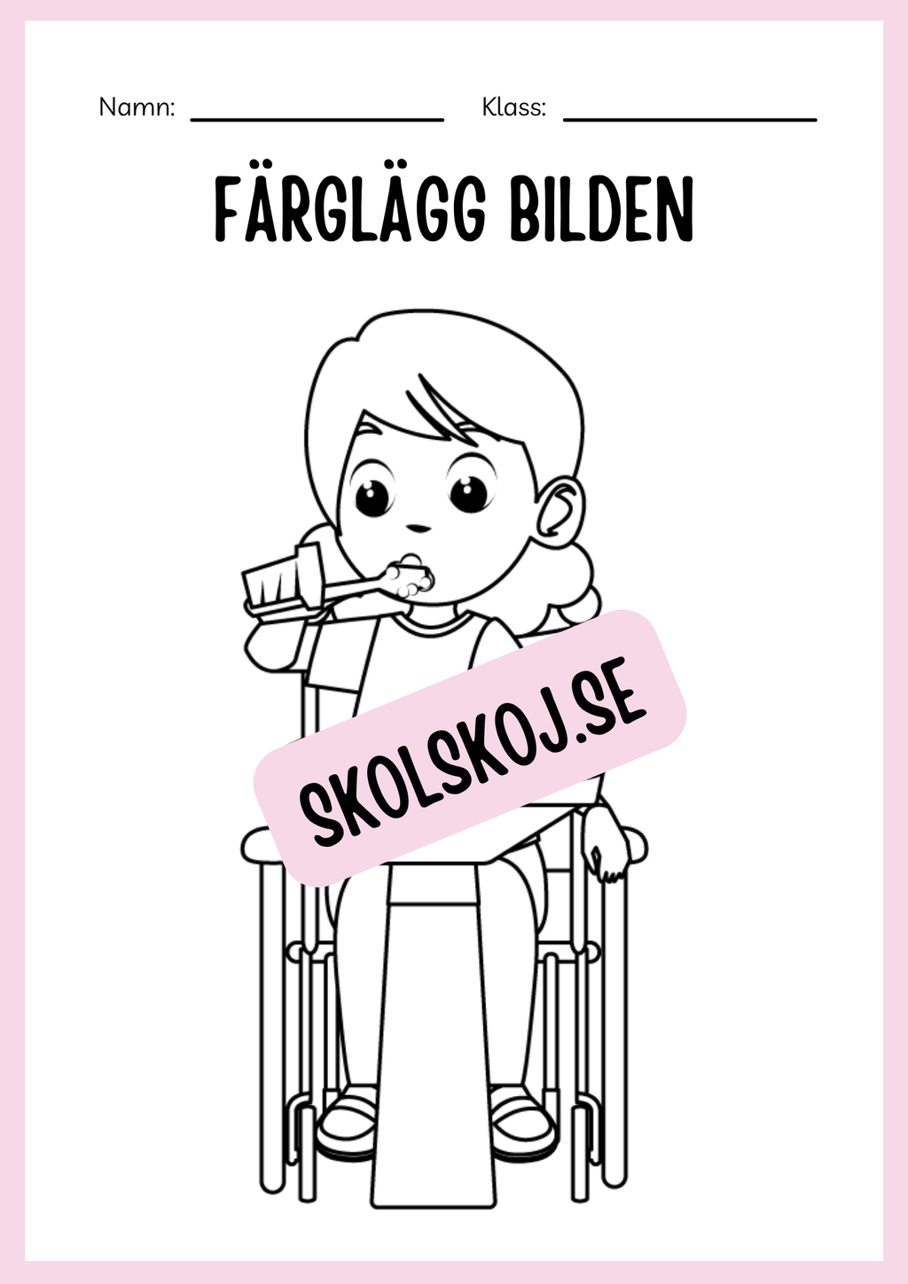 Jag lär mig skriva - Tema personlig hygien (24 sidor)