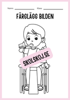Jag lär mig skriva - Tema personlig hygien (24 sidor)