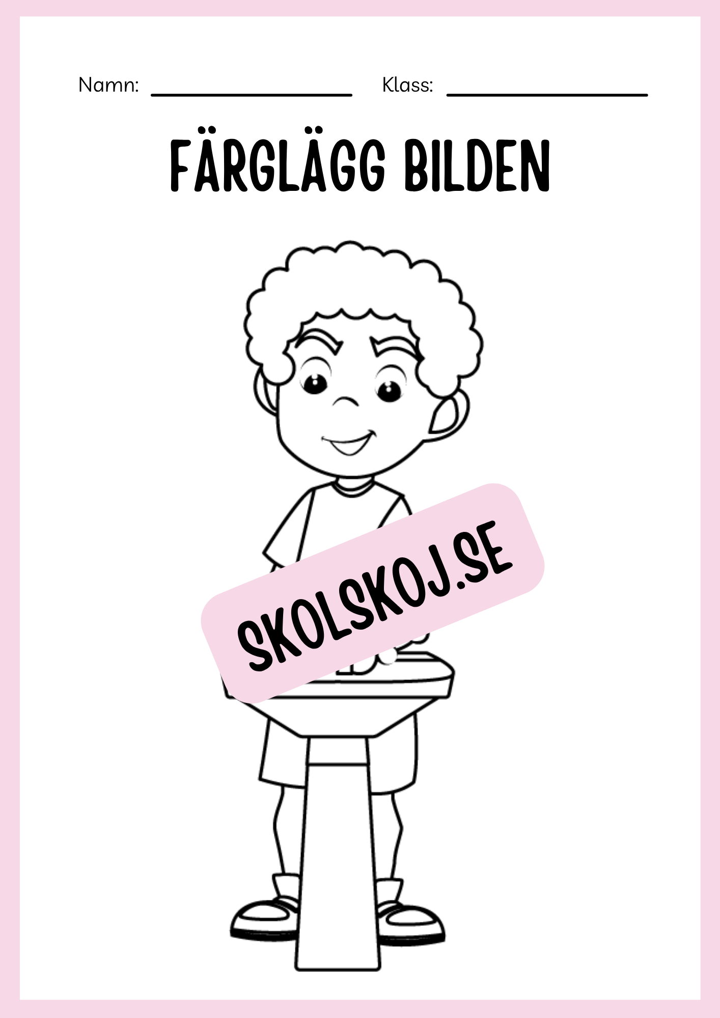 Jag lär mig skriva - Tema personlig hygien (24 sidor)
