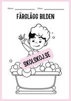 Jag lär mig skriva - Tema personlig hygien (24 sidor)
