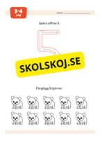 Jag lär mig skriva siffror - Fk - Åk 1