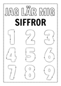 Jag lär mig skriva siffror - Häfte