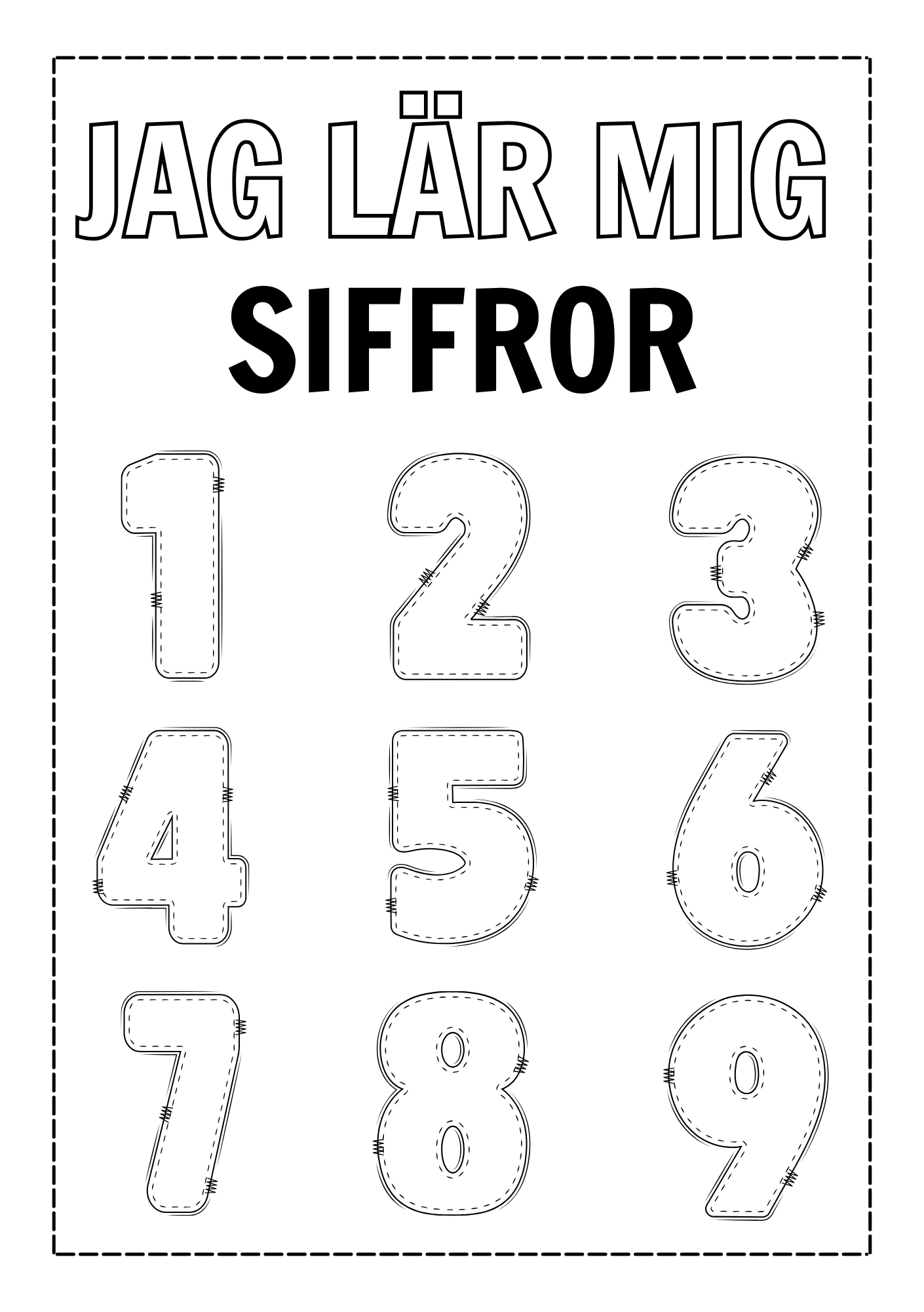 Jag lär mig skriva siffror - Häfte