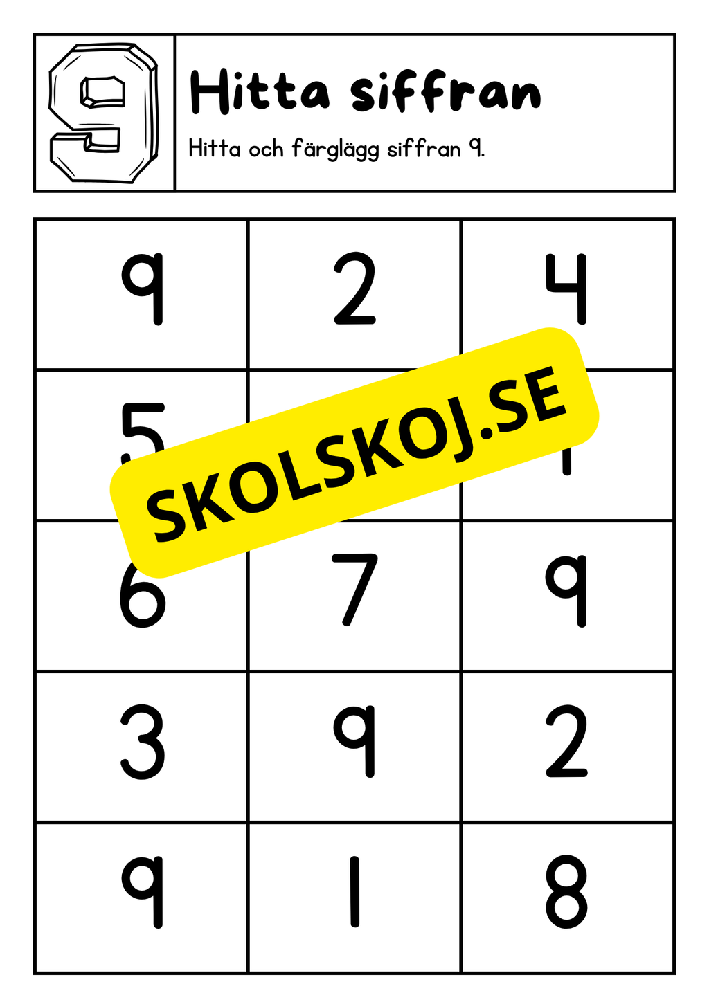 Jag lär mig skriva siffror och tal (0 - 20)