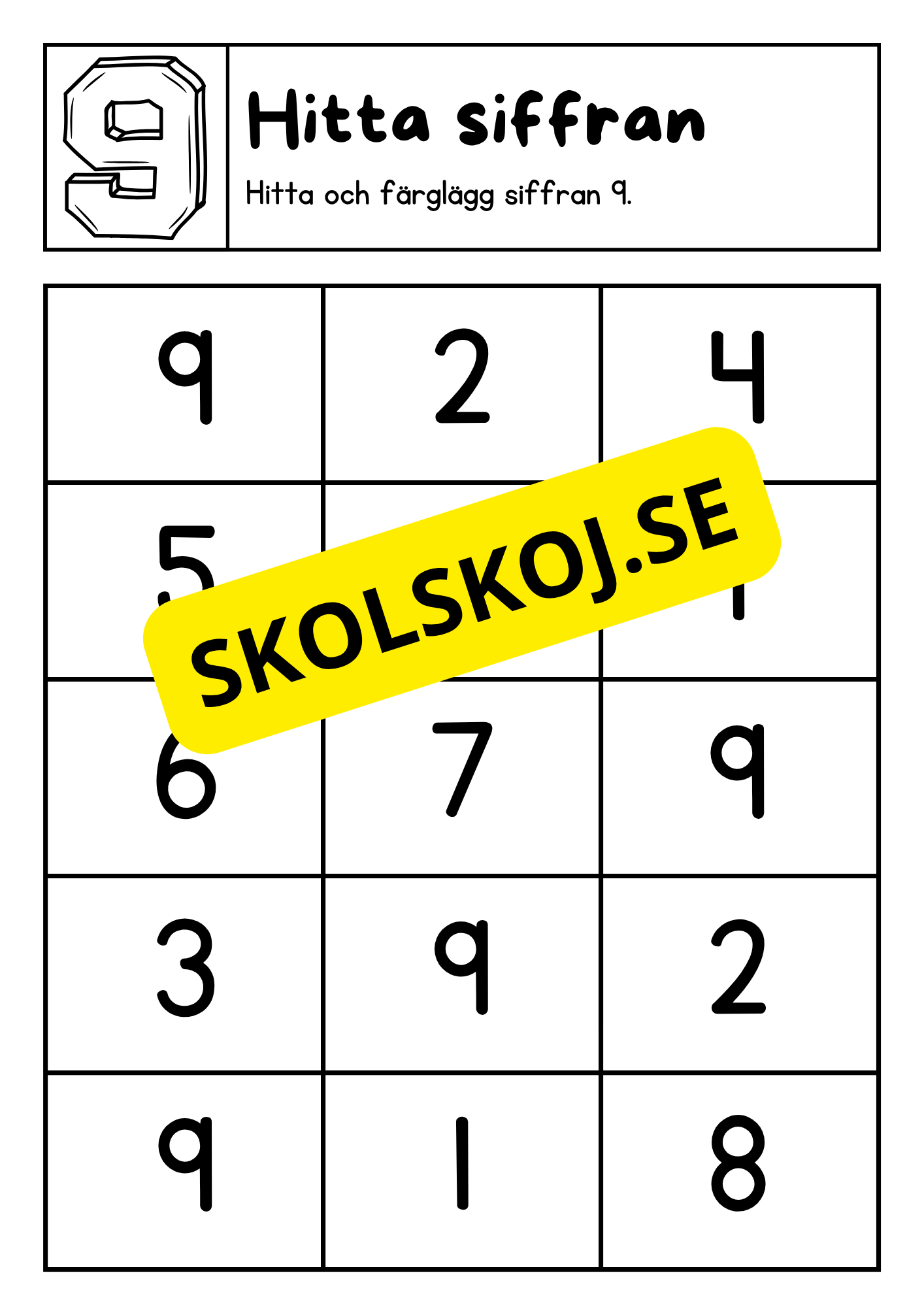 Jag lär mig skriva siffror och tal (0 - 20)