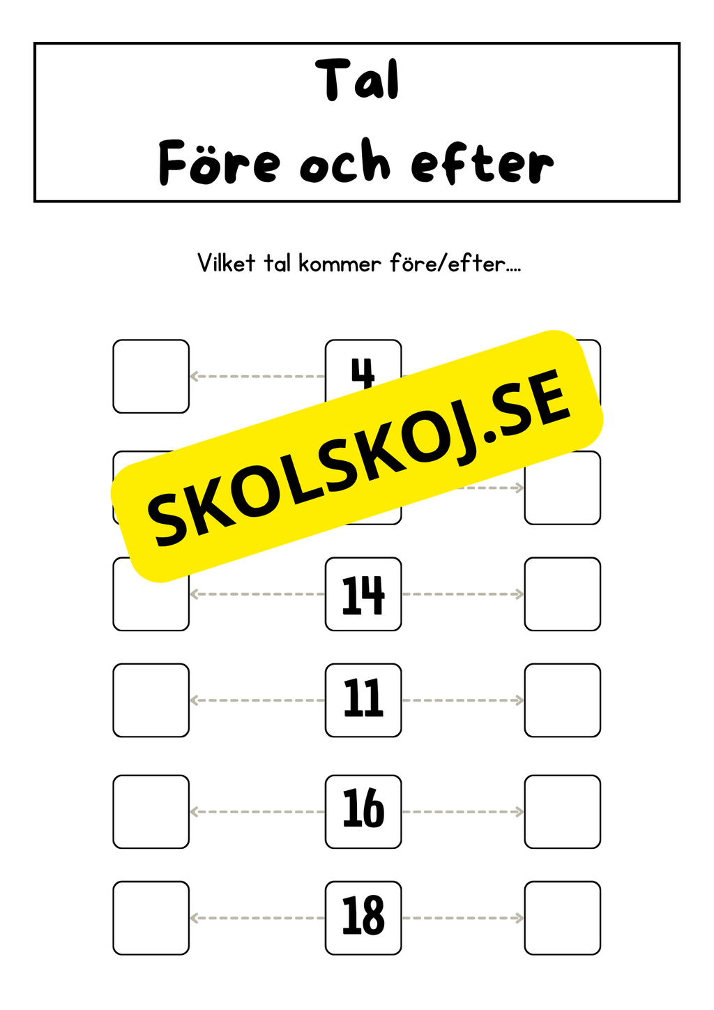 Jag lär mig skriva siffror och tal (0 - 20)