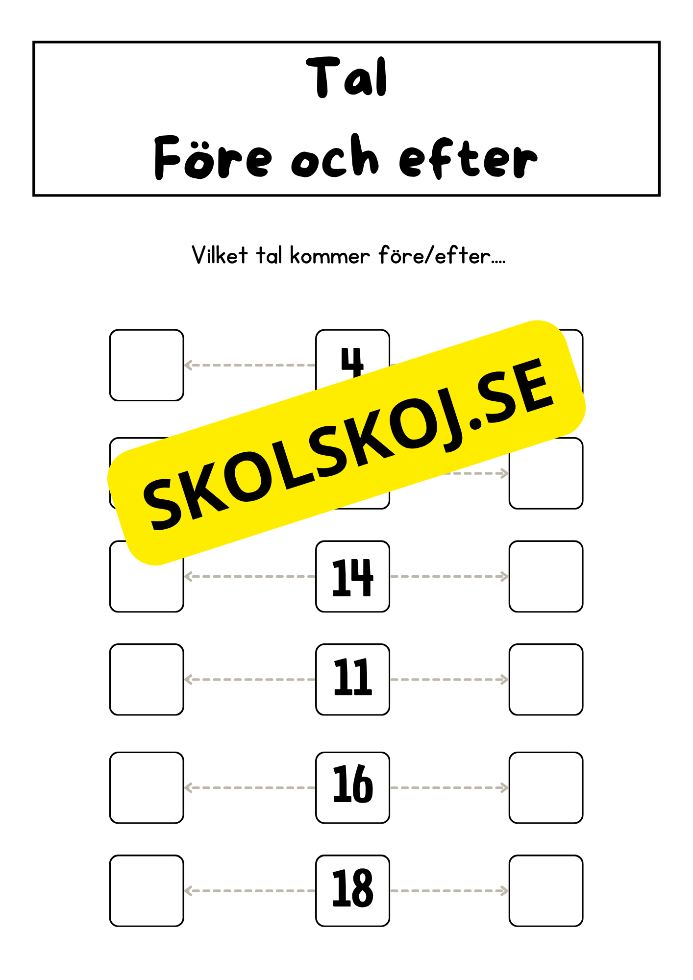 Jag lär mig skriva siffror och tal (0 - 20)