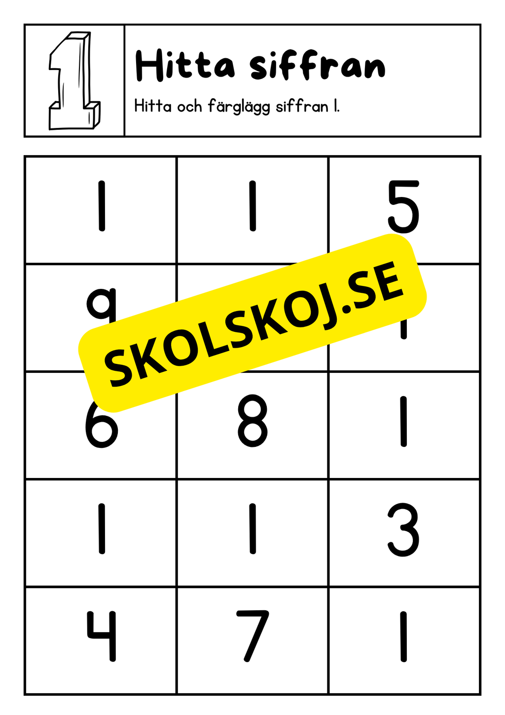 Jag lär mig skriva siffror och tal (0 - 20)
