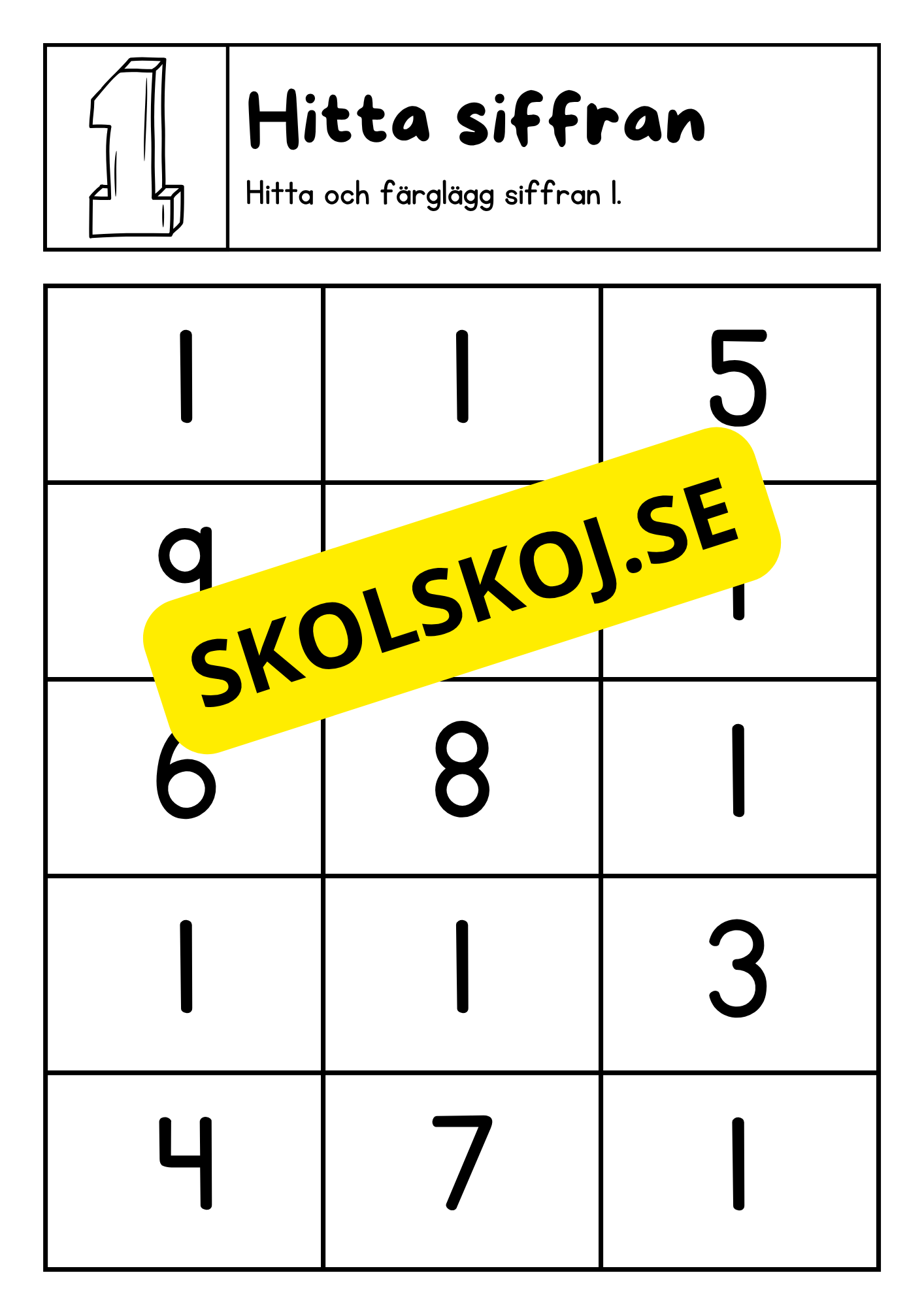 Jag lär mig skriva siffror och tal (0 - 20)