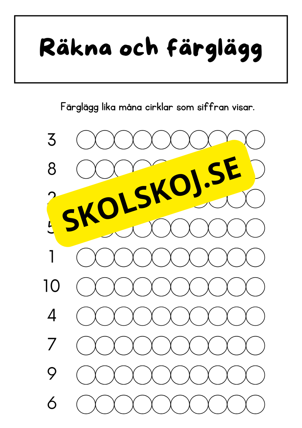 Jag lär mig skriva siffror och tal (0 - 20)