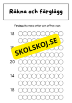 Jag lär mig skriva siffror och tal (0 - 20)
