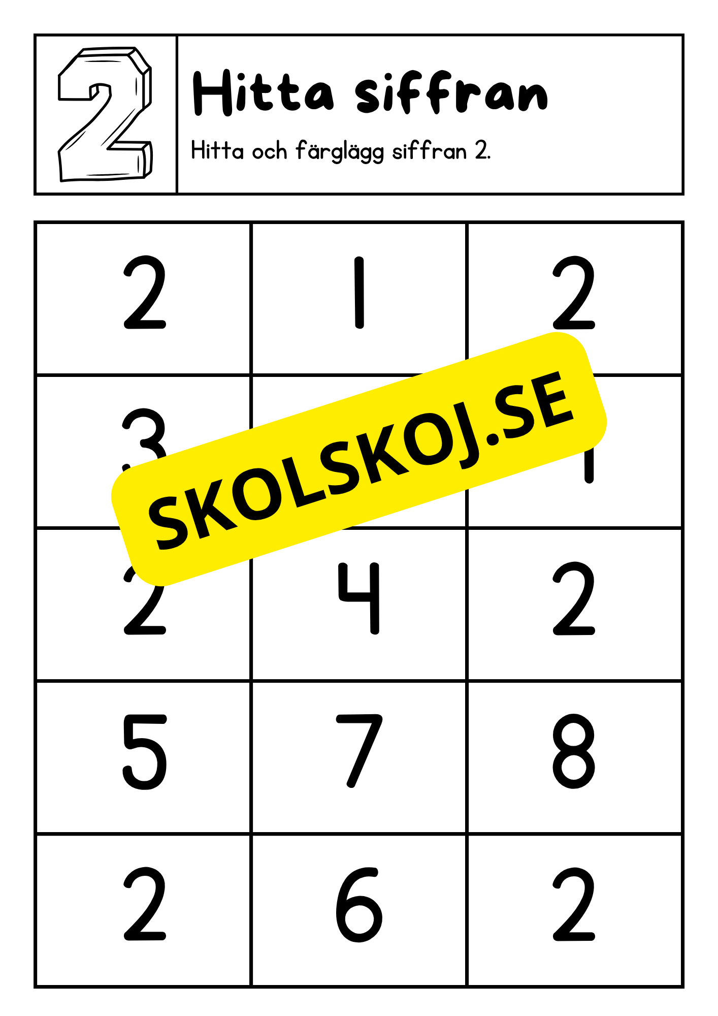 Jag lär mig skriva siffror och tal (0 - 20)
